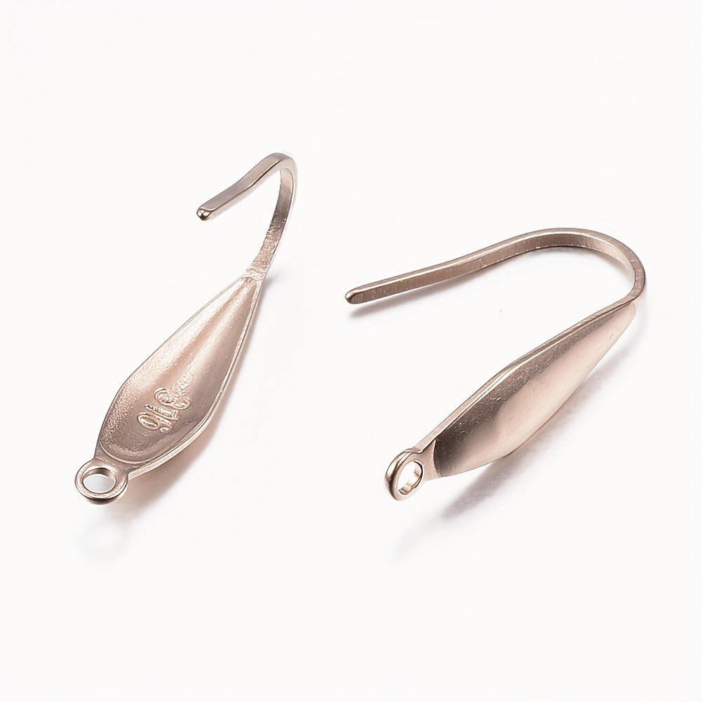 316 Surgical Stainless Steel Earring Hooks With Vertical - Temu