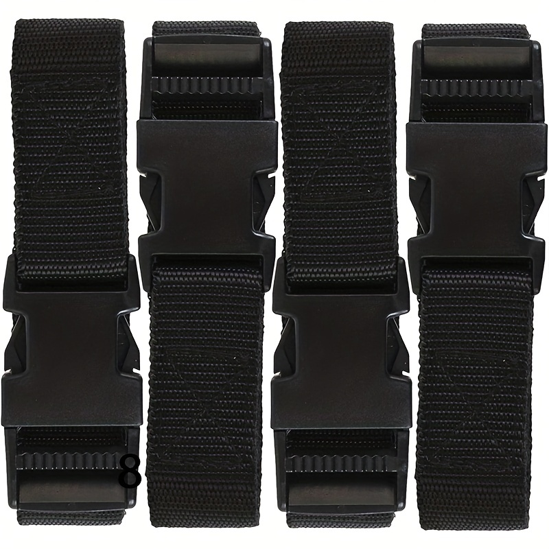 Black Luggage Nylon Straps With Quick Release Buckle Utility - Temu