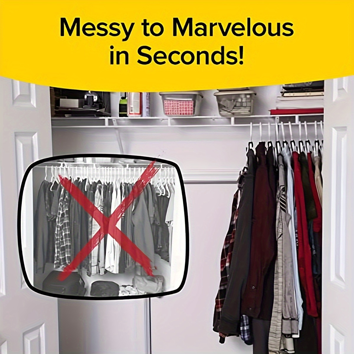 6pcs multi-function wardrobe space-saving stack hanger