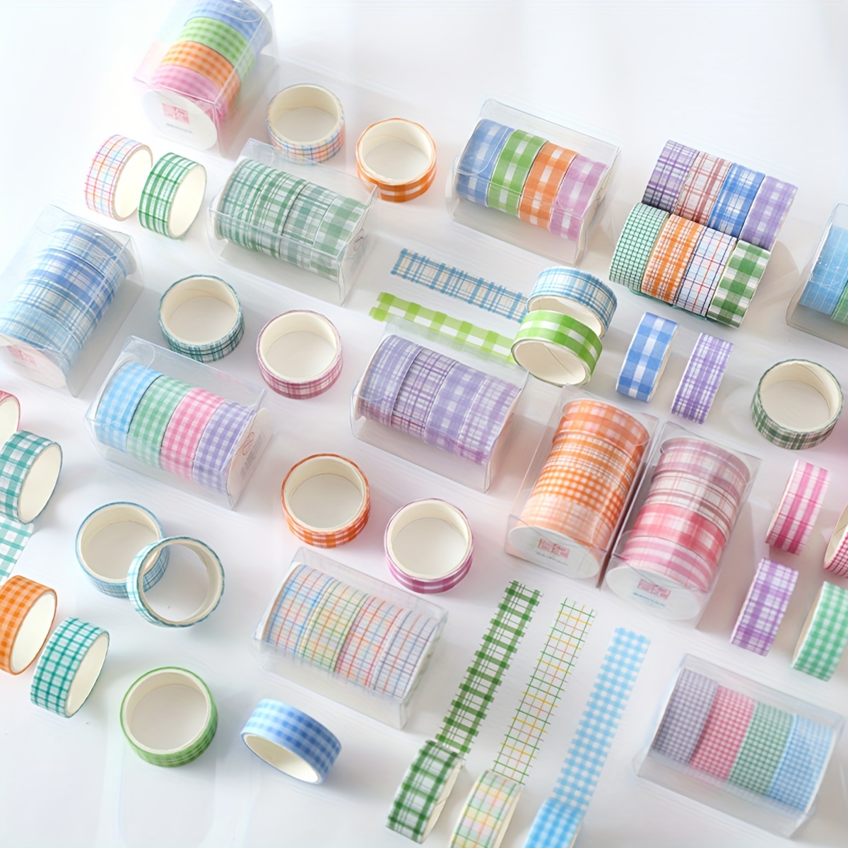 Classic Grid Washi Tape 1.5 Cm Choose From 12 Colors 