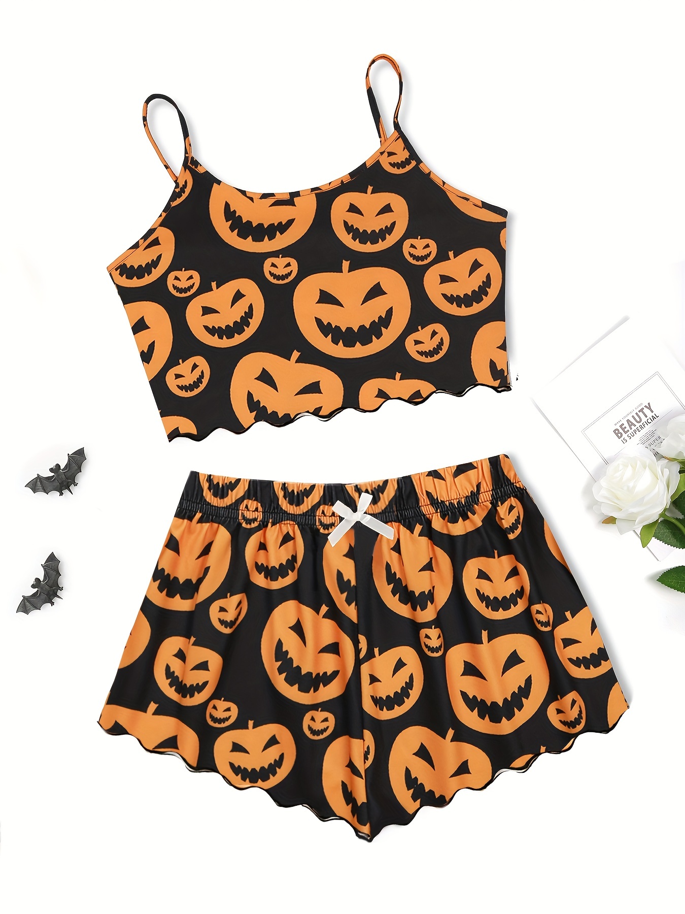 Halloween Family Matching Pumpkin & Bat Print Tops - Temu Netherlands