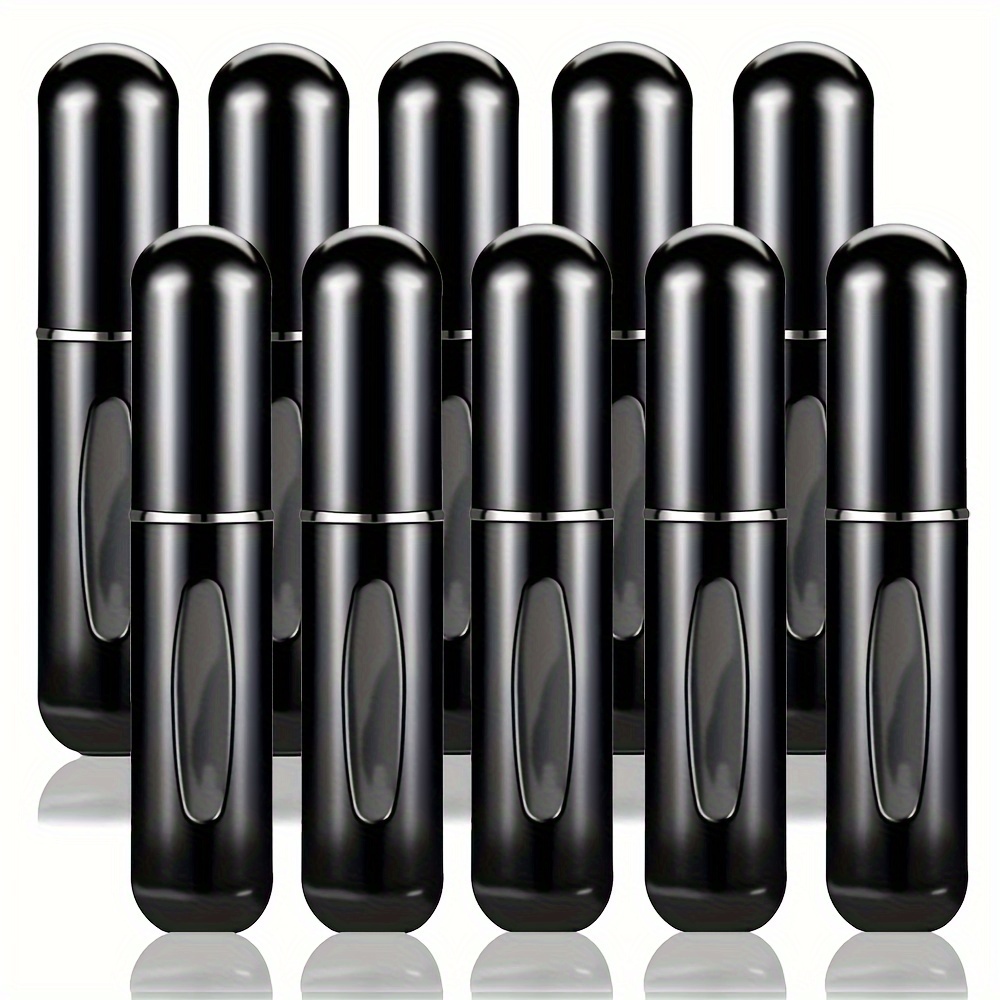 10pcs Perfume Atomizer, Portable Fine Mist Spray Bottle, Leak-proof Mini Perfume Travel Refillable Empty Spray Bottle, Design, Suitable For Perfume, Essential Oils, Cologne, Liquids