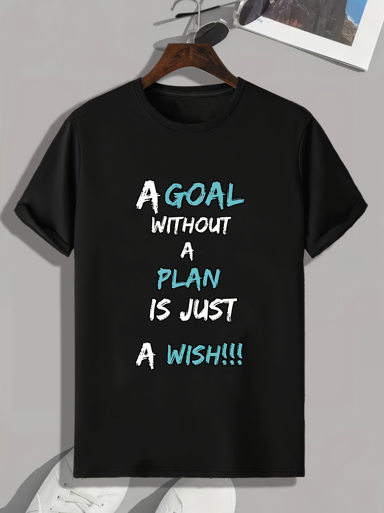 Men's T-shirt Printed Design - A Goal Without A Plan Is Just A Wish