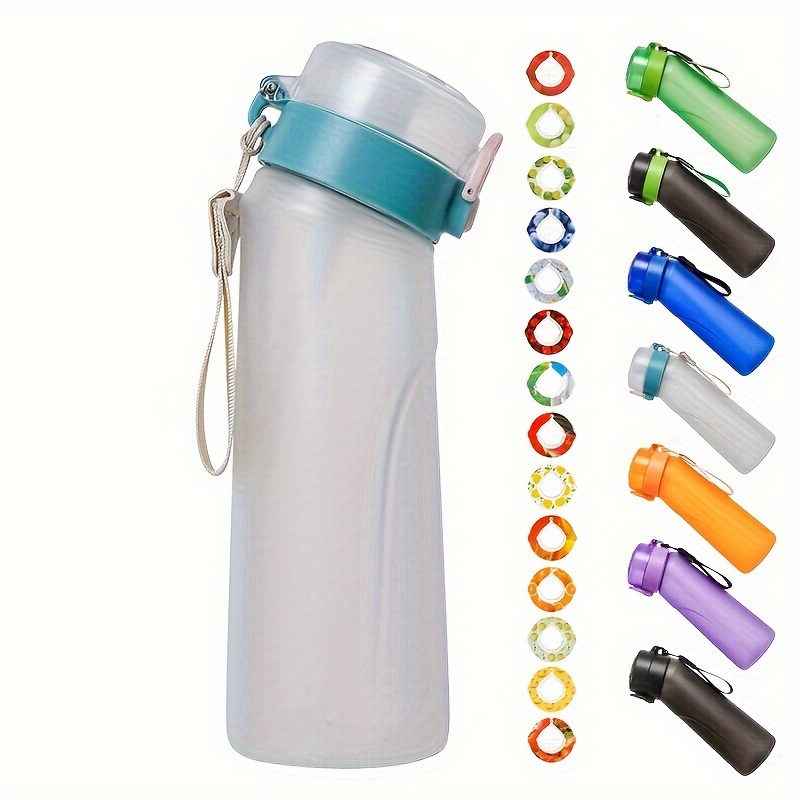 Botella de agua deportiva sin BPA, juego de botellas para beber, botella de  agua con fragancia de fruta de 22.1 fl oz, con 7 cápsulas de sabor %0 taza