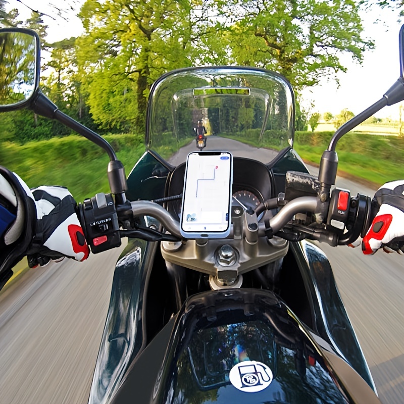 Faneam Motorrad Handyhalterung 360°Drehbar Smartphone Halter für Motorrad  Rückspiegel Handy Motorrad Handyhalter Anti-Shake Moped Handyhalterung für