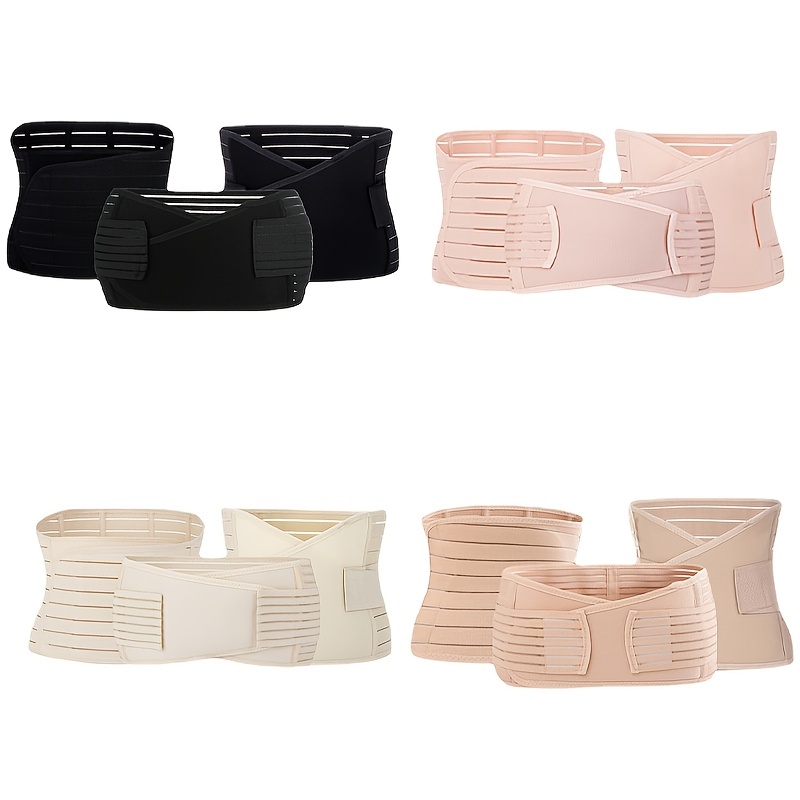 WALFRONT 3pcs / set postnatal bandage post-grossesse ceinture post-partum  amincissant la ceinture de récupération du ventre, bande post-partum  amincissante, bande de récupération post-partum 