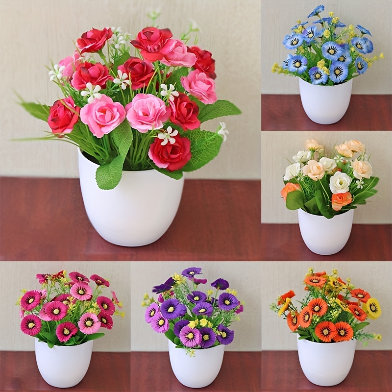 Flores falsas de seda para decoración del hogar, ramo de hortensias  artificiales para balcón y jardín - AliExpress