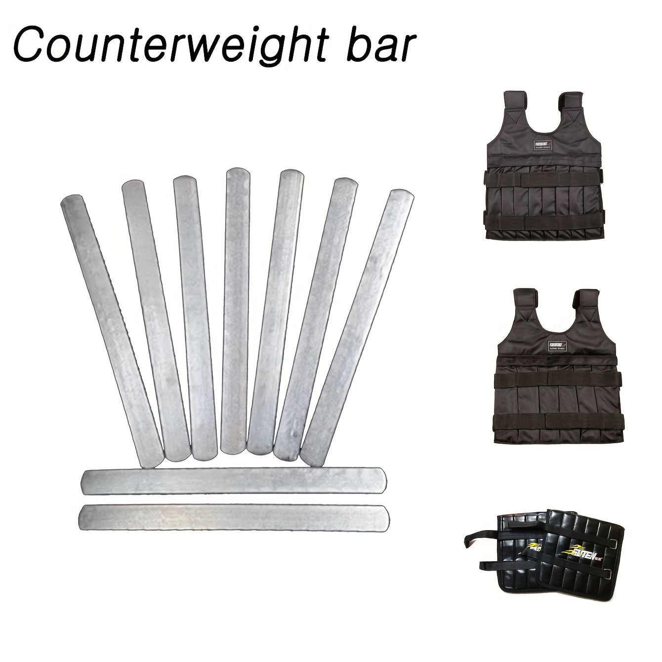 

1pc/2pcs Individual Weight 0.2kg, Electroplating Round Edge Stainless Steel Plate, Adjustable Weighted Plate For Weight Bearing Vest And Leggings Sandbag