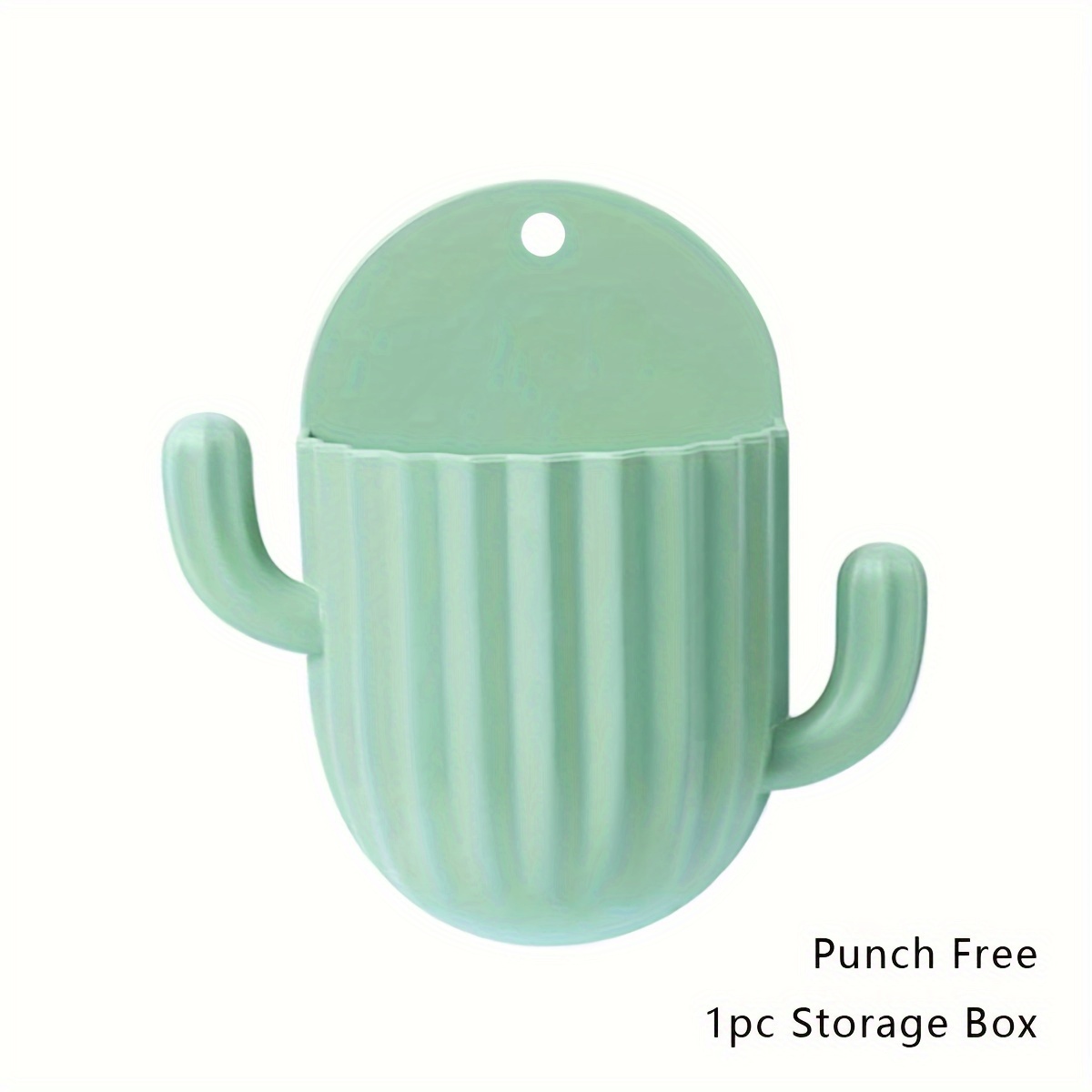 Cactus Wall Hanging Storage Box, No Punching, Wall Hanging Mobile Phone Remote Control, Cosmetics Storage Box, Bathroom Toothbrush And Toothpaste Storage Rack, Shelves