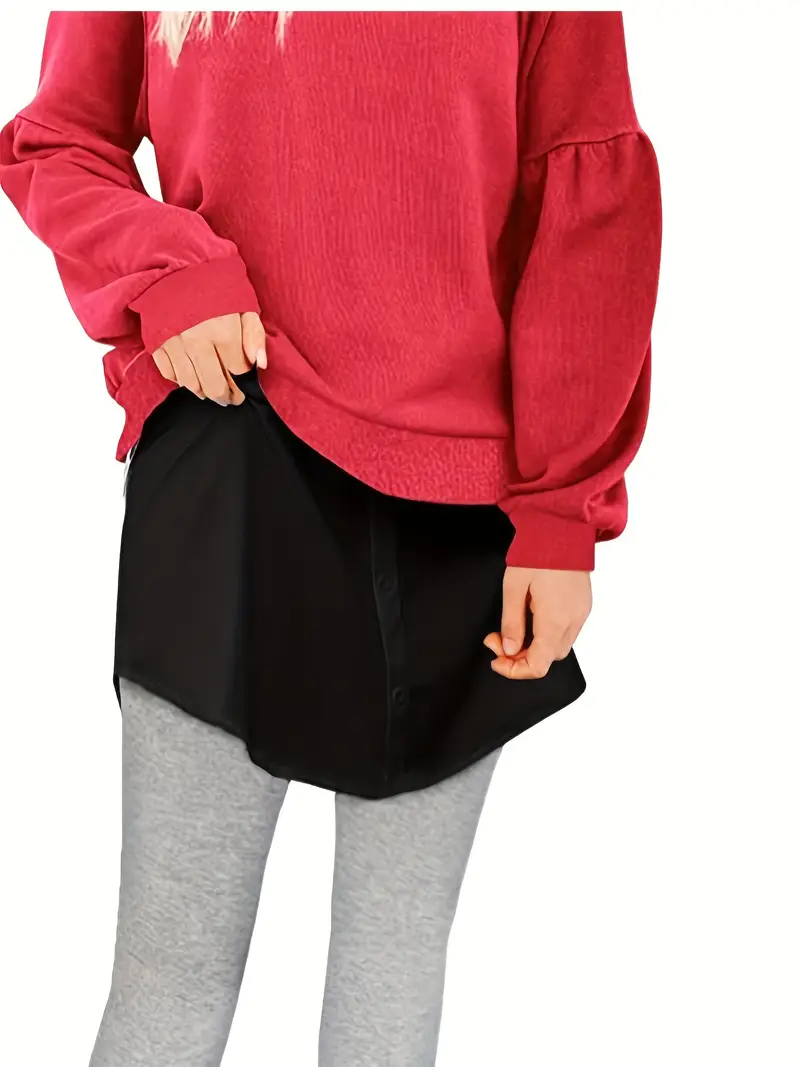 Simple Solid Shirt Skirt Adjustable Stretch Half Slips - Temu