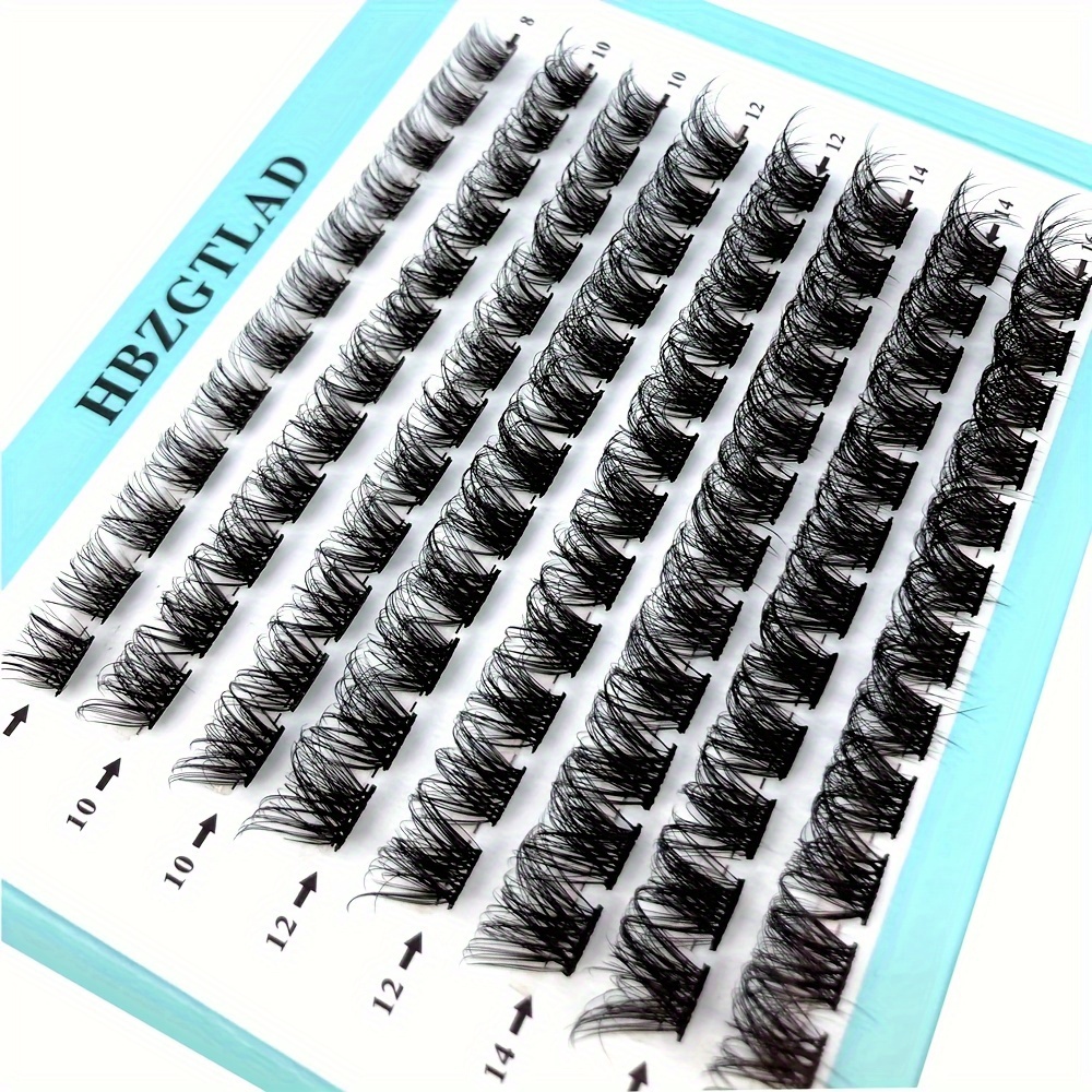 Image of Amsdcn 96 Clusters Of C/d 0.07mm 8mm-16mm Mixed Segmented False Eyelashes, Individual Cluster Eyelashes, 3d Mink Lashes