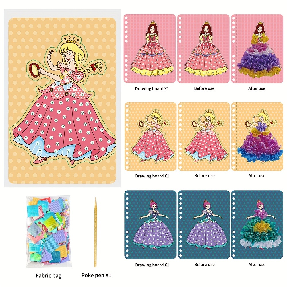 Princess Fairy Poke Drawing Toy Kit Little Girls Dress Up - Temu Saudi  Arabia