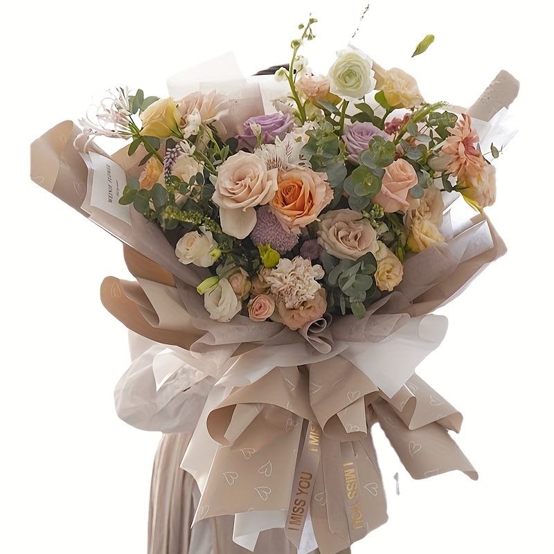 waterproof rose floral bouquet tissue pack