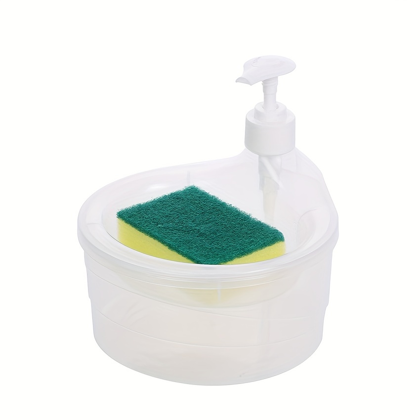 Dish Soap Dispenser With Sponge Holder Dishwashing Liquid - Temu