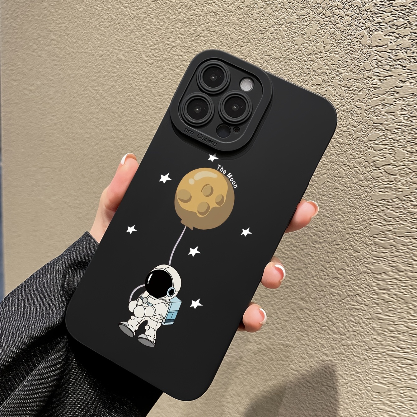 BITOBE Funda de astronauta para iPhone 14 Pro Max, diseño de funda con  soporte de lente de astronauta, protección de la cámara a prueba de golpes