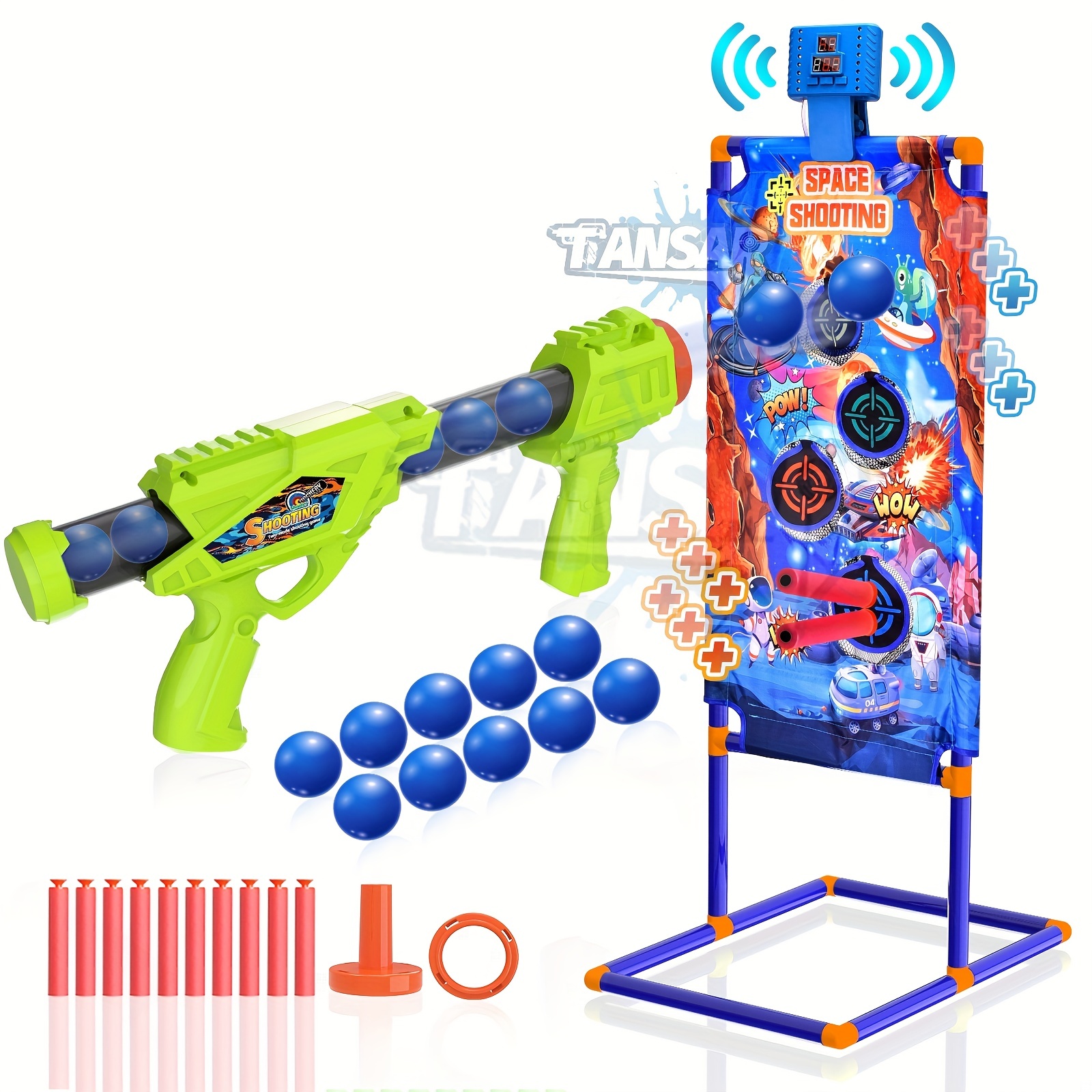 Tansar Gel Ball Blaster Accessories Shooting Games Target Gift Ideas For Age 4 5 6 7 8 9 10+ Years Old Boys And Girls, Compatible With Nerf Guns And Splatter Ball Gun
