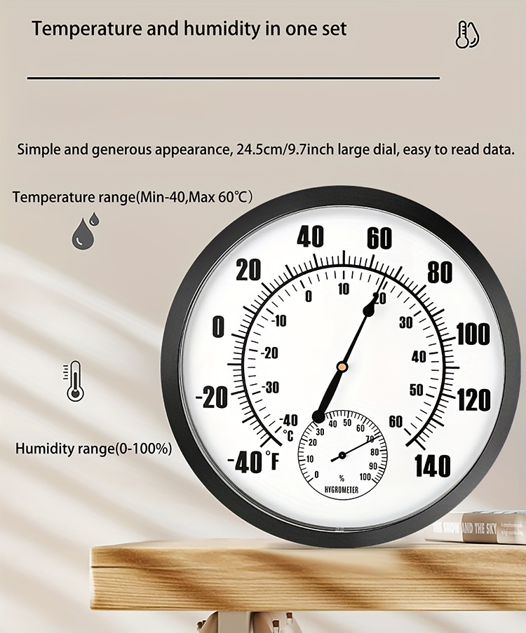 Wall Mounted Barometer Thermometer Hygrometer For Weather Monitoring  Research Sailing Gardening Indoor, Shop On Temu And Start Saving