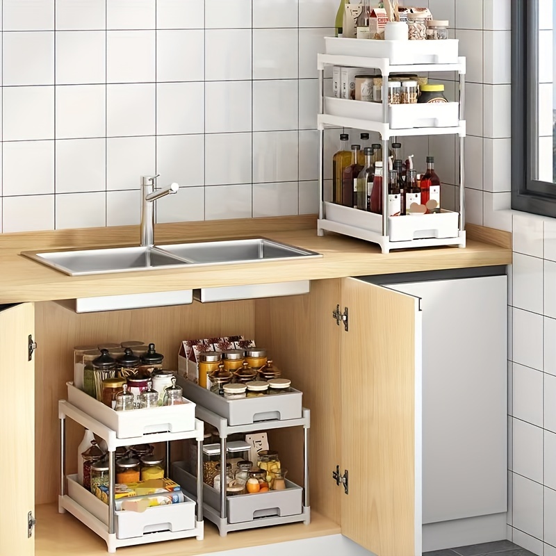 Storage Rack Kitchen Under Sink Rack In cabinet Tiered - Temu