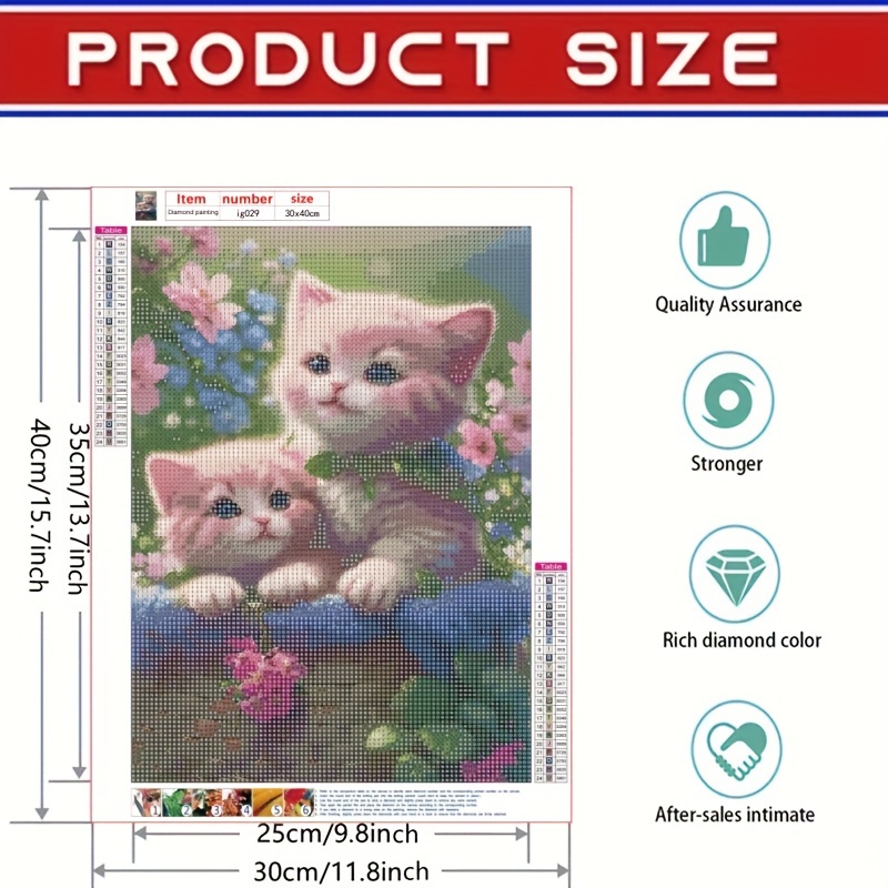 1pc Flower Cat DIY Artificial Diamond Art Special Shape Artificial Diamond,  Diamond Painting For Beginners Home Wall Decor Gift, Holiday Gift