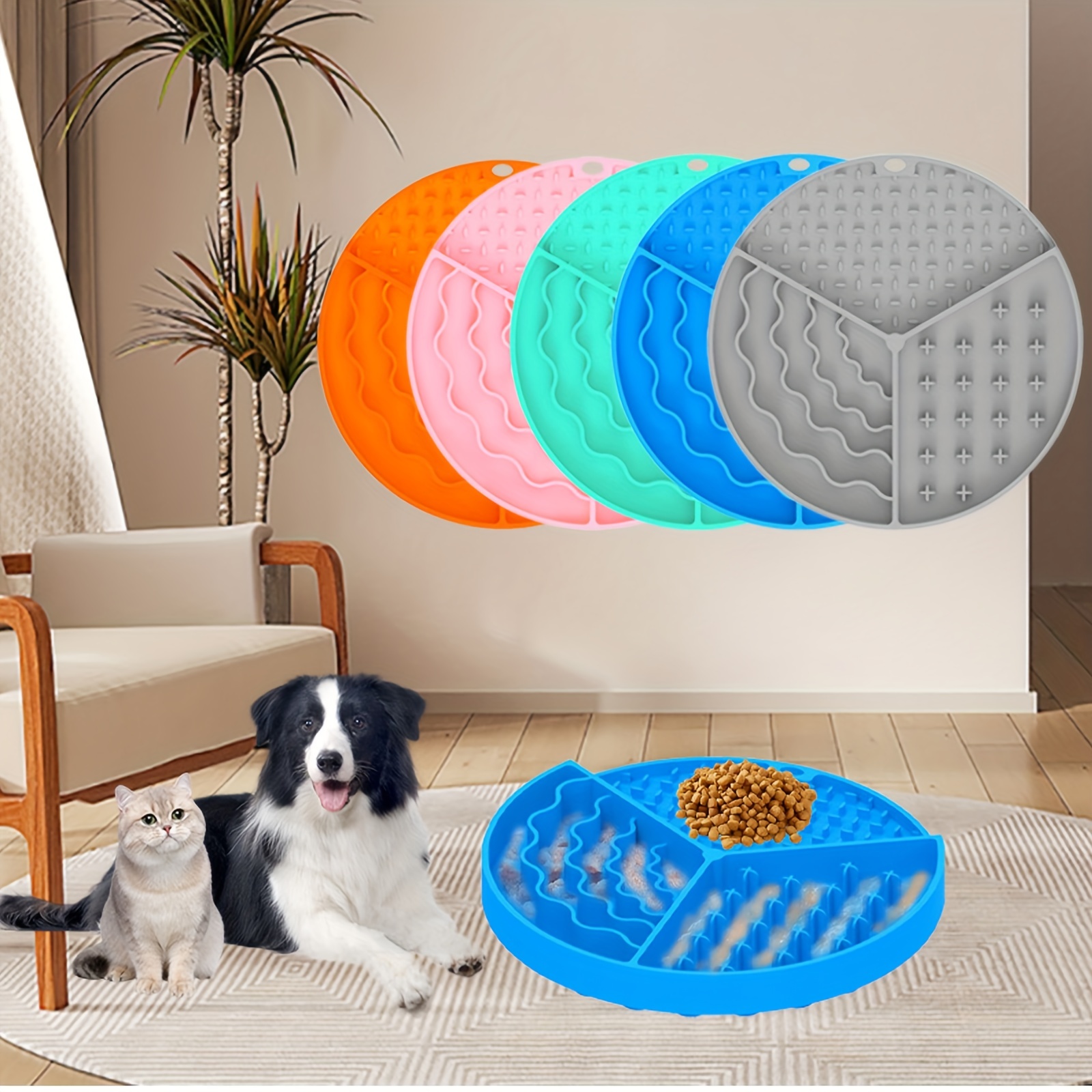 Premium Silcione Licking Mat For Dogs And Cats Slow Feeder - Temu