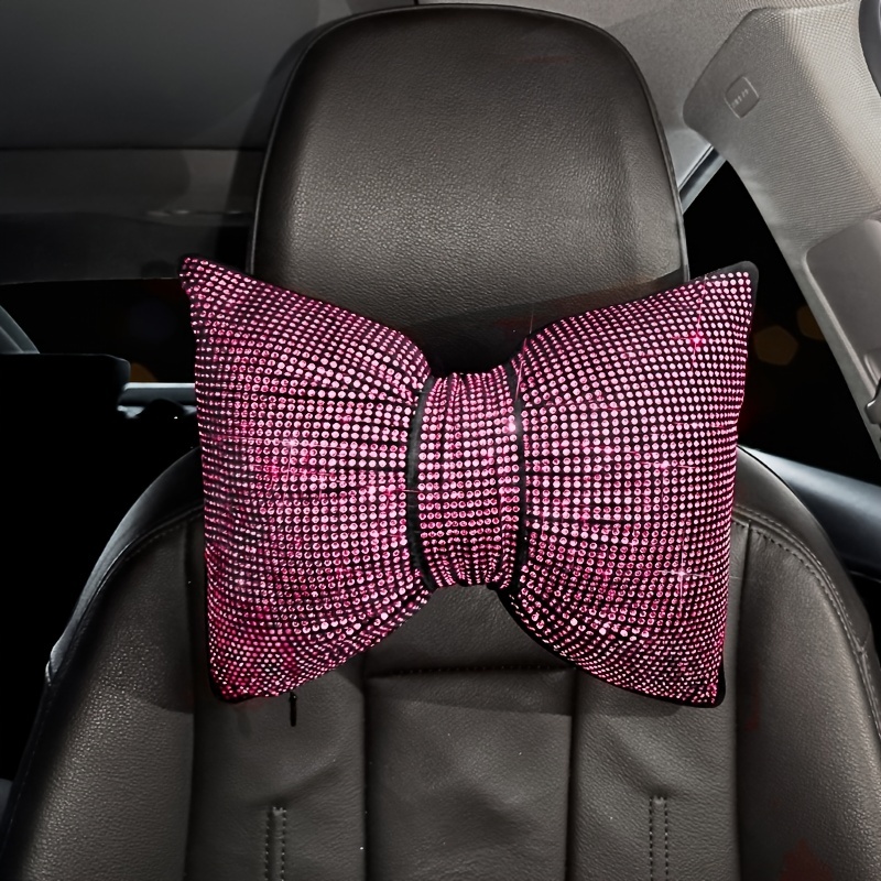 1pc Bow Design Car Lumbar Support Pillow