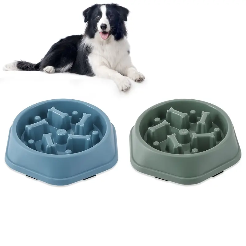 Slow Feeder Dog Bowl, Anti-choking Plastic Dog Puzzle Food Bowl,  Interactive Pet Slow Feeding Basin With Non-slip Bottom For Anxiety Relief  - Temu