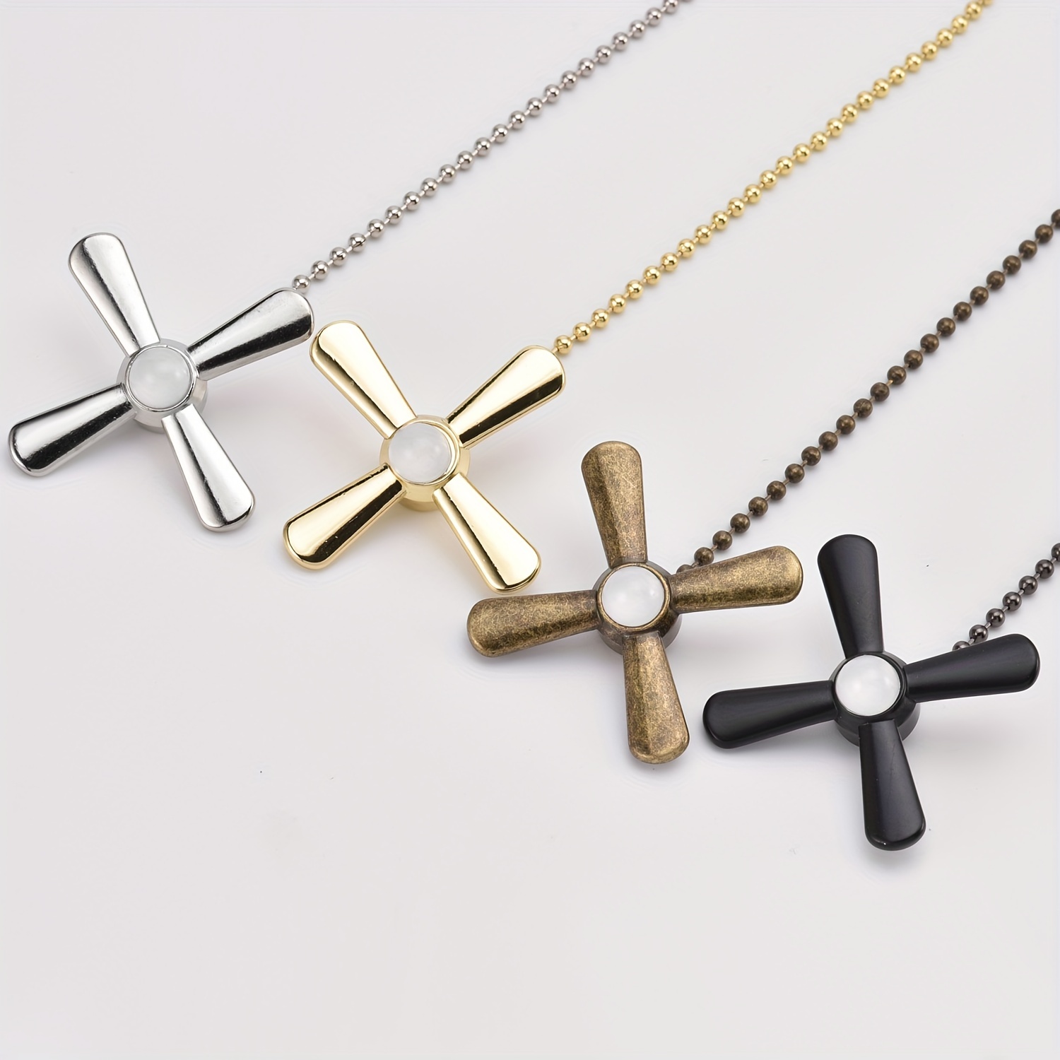 Cross pull chain on sale necklace