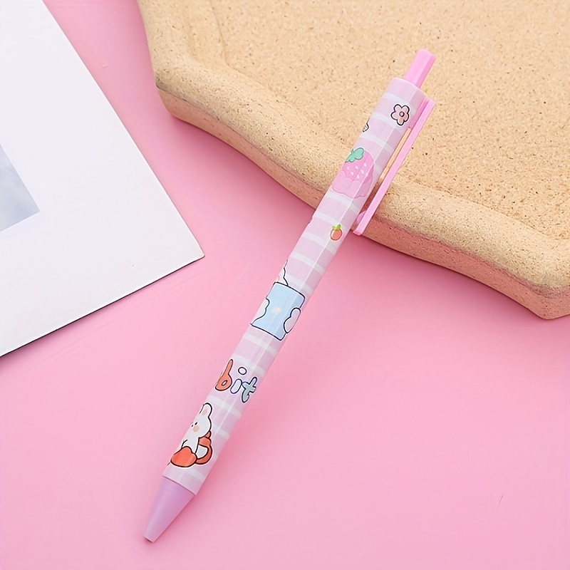 Good-looking Naughty Rabbit Press Pen Creative Student Press Pen Office  Stationery 0.5 Bullet Head Signature Pen Random - Temu