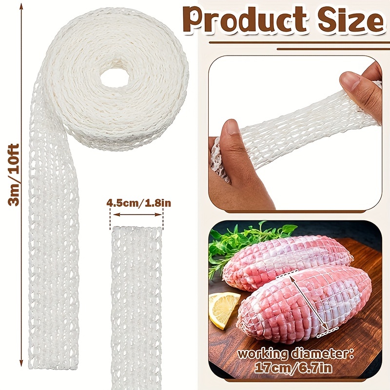 Meat Netting Roll Size 16 Cotton Elastic Smoked Meat Butcher - Temu