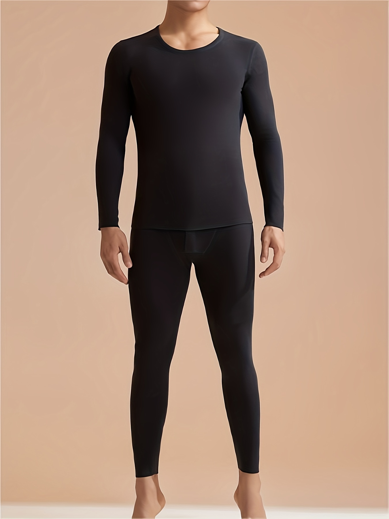 Men's Thermal Underwear Set Thickened And Fleece Suit Men's - Temu