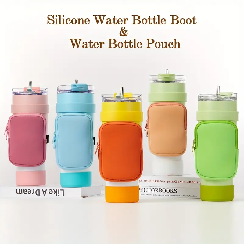 Water Bottle Pouch For Stanley Quencher Adventure / Iceflow, Gym Tumbler  Pouch For Cards, Keys, Wallet, Earphone,versatile Sports Water Bottle  Accessories For Women Storage Sleeve Pocket For Walking, Running, Sports -  Temu