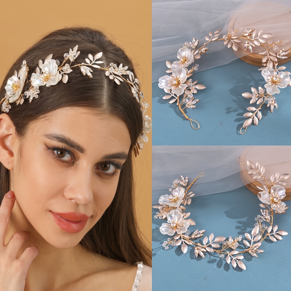 Fascia in cristallo moda tiara sposa fatta a mano simulata sposa