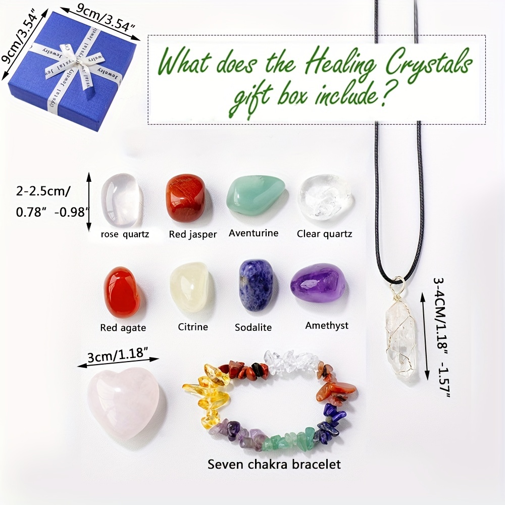 Irregular Heart Natural Crystal Stone Pendants Set