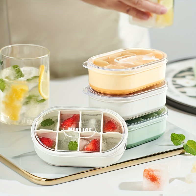 Silicone Ice Cube Maker Trays With Lids For Freezer Ice Cube Mold