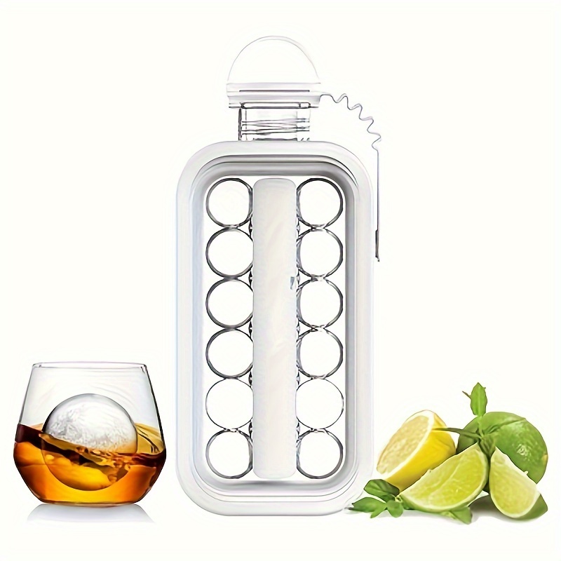 Portable Ice Ball Maker 1 Ice Cube Trays, Creative Ice Bottle Cubic  Container With Cooling Ice Cube Molds For Cocktail,coffee,  Whiskey,champagne, Beer, Juice - Temu