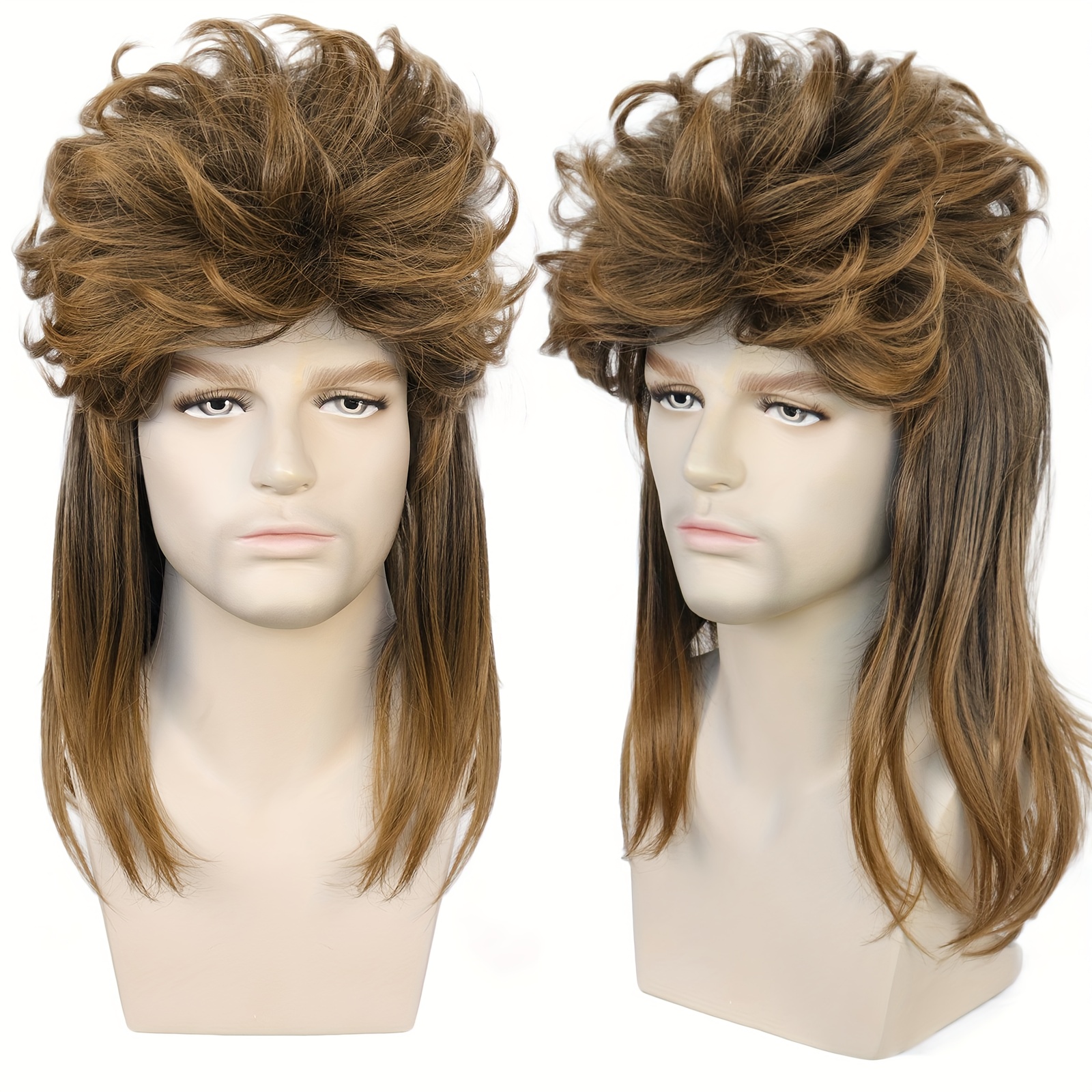 Gray hotsell mullet wig