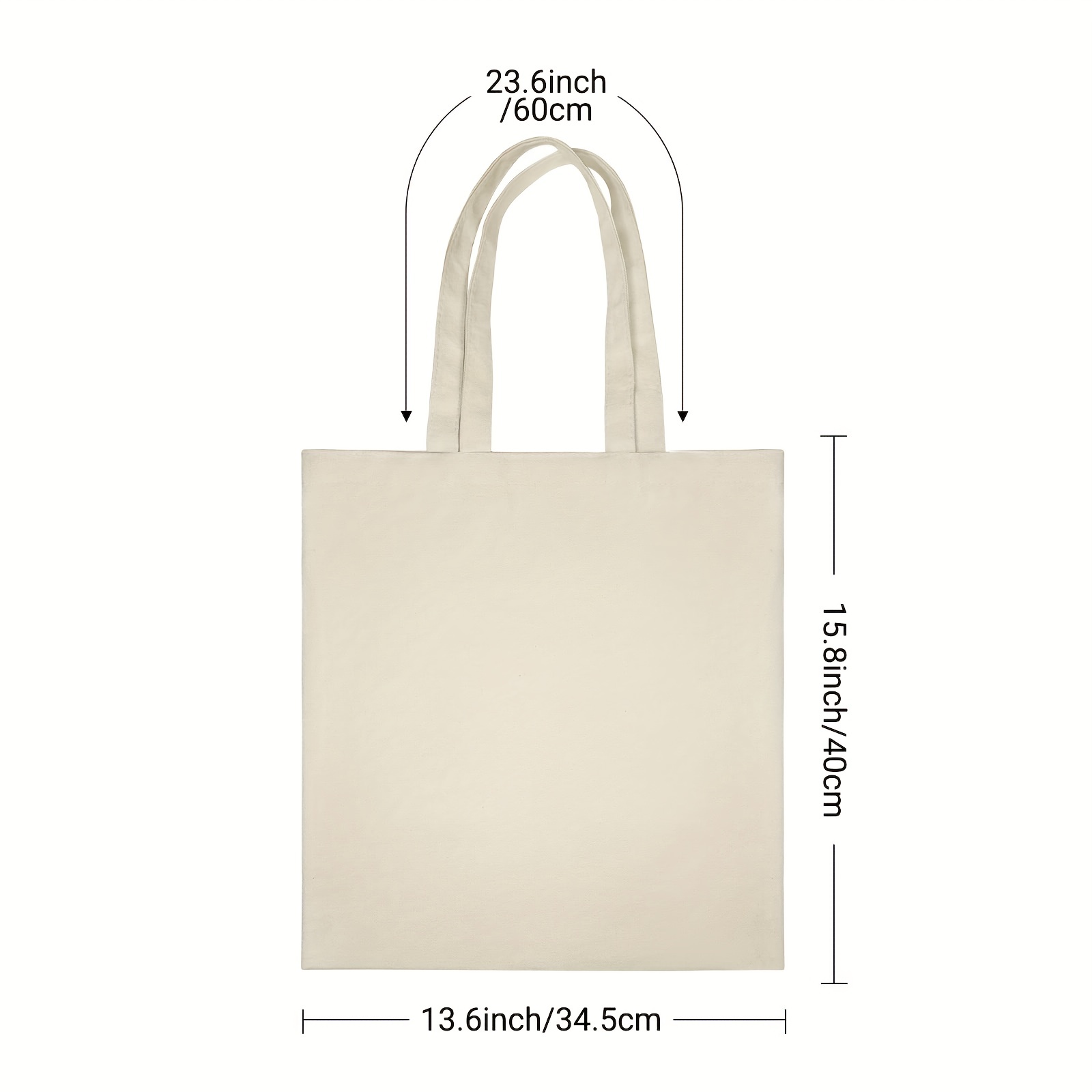 Blank Canvas Tote Bags, Bulk Shopping Bag,diy Reusable Tote Hand Grocery  Bag,men's And Women's Shoulder Bag - Temu