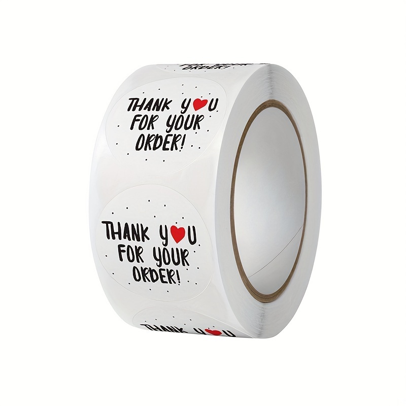 500 Thank You Stickers Baking Bread Cake Round Decorative Envelope Gift Label