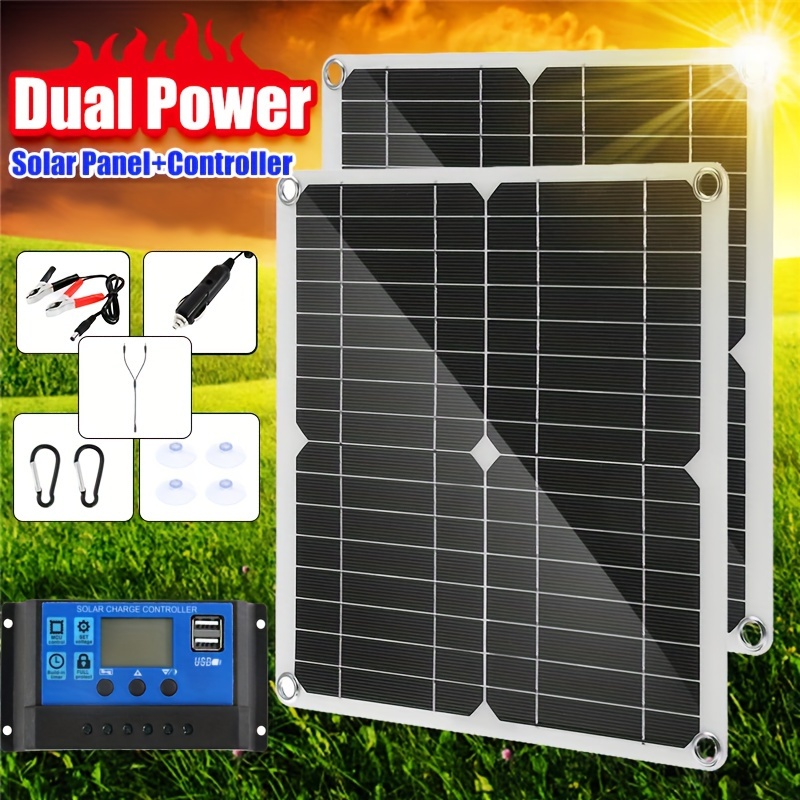 Kit completo de Panel Solar, sistema de alimentación de 12V a 110V/220V,  4000W, inversor sinusoidal