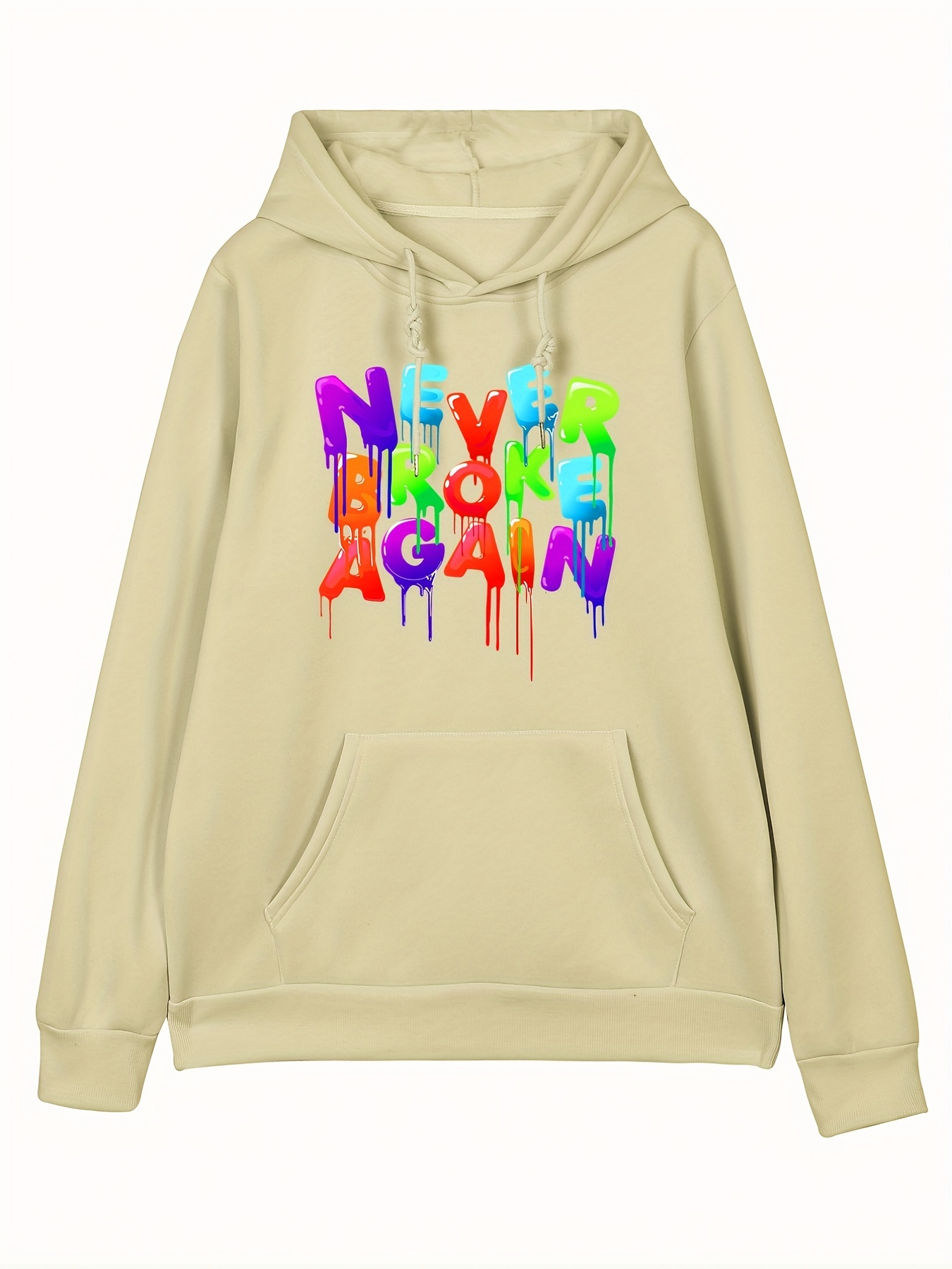 Hoodie Sweatshirts for Men Men Women Letter Graphic Hooded Print Hooded  Collar Long Sleeve Sweatshirt Tops Hooded Pullover Friends Hoodie Cotton