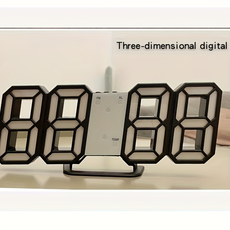 Car Digital Clock Temperature Display Electronic Clock - Temu