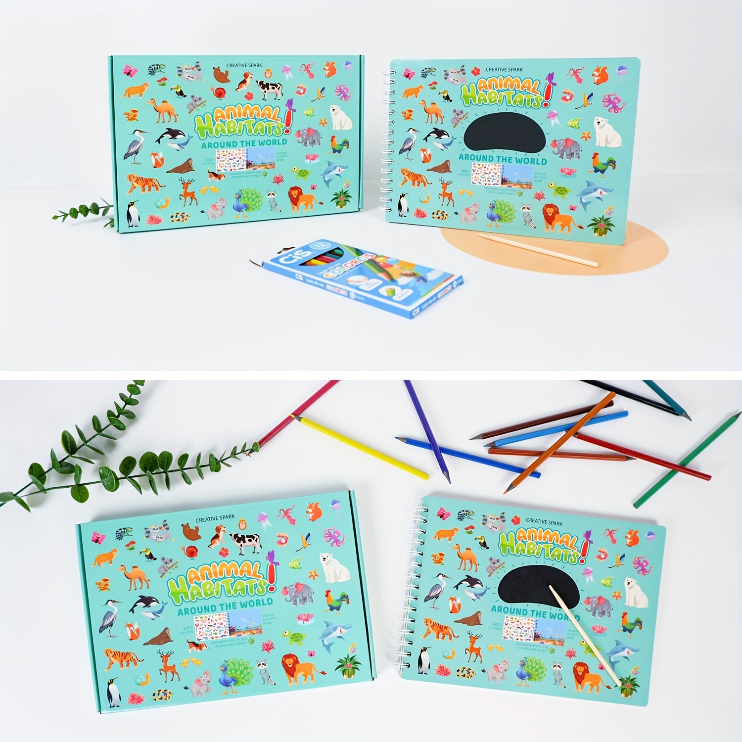 All Different Animals Sticker Book + Color Book (500+ - Temu
