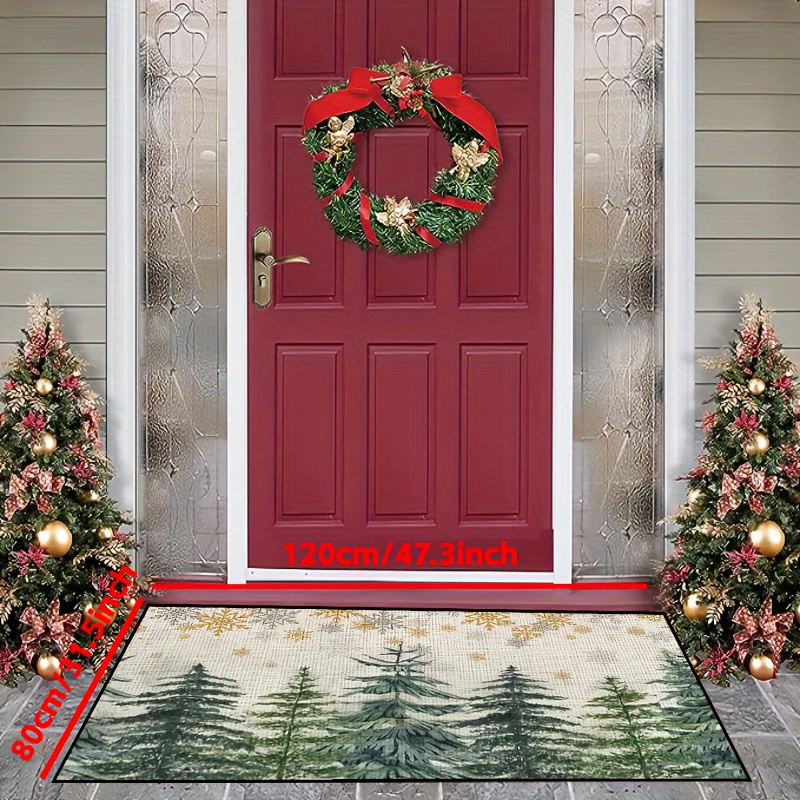 1pc Christmas Themed Door Mat, Non-slip, Washable, Winter Doormat For  Indoor And Outdoor Entrance Decoration