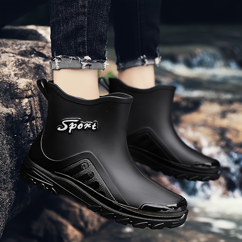 Mens Ankle Rain Boots Non Slip Wear Resistant Waterproof Rain Shoes For Outdoor  Working Fishing - Men's Shoes - Temu