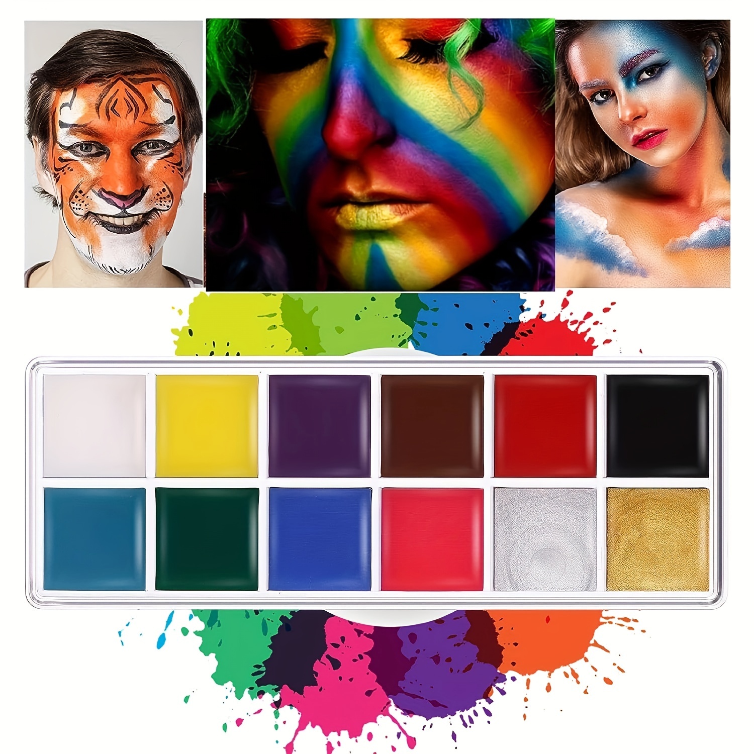 Face Body Paint Oil, Professional 20 Colors FX Makeup Palette- Non Toxic Hypoallergenic Safe Facepaints for Adults and Kids