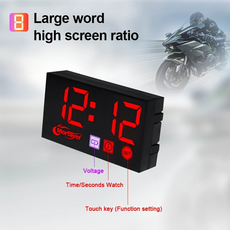 Compteur,ZS Racing thermomètre universel pour moto, affichage