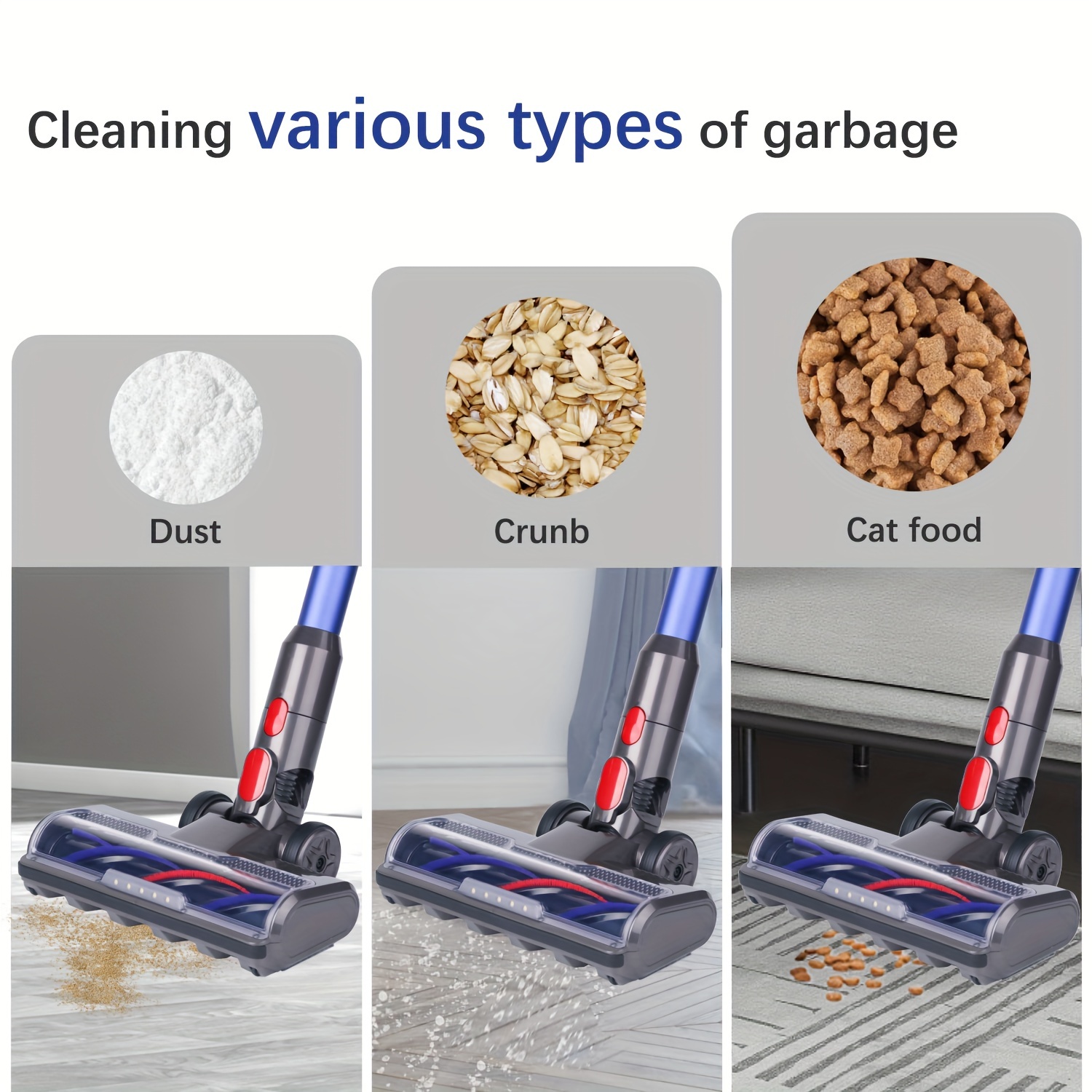 for   compatible floor brush head fits v7 v8 v10 v11 v15 sv10 sv12 animal   series cordless vacuum cleaner accessory for hard floors   plastic battery not included details 3