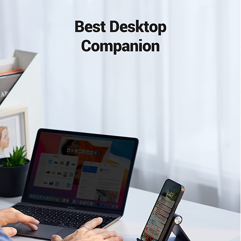 Cell Phone Stand For Desk Adjustable Phone Holder Foldable Desktop