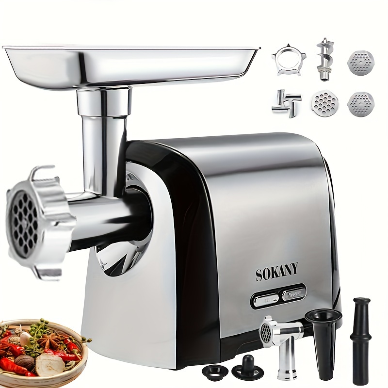 6.5L Large Capacity 1500W Electric Food Processor Chopper Three