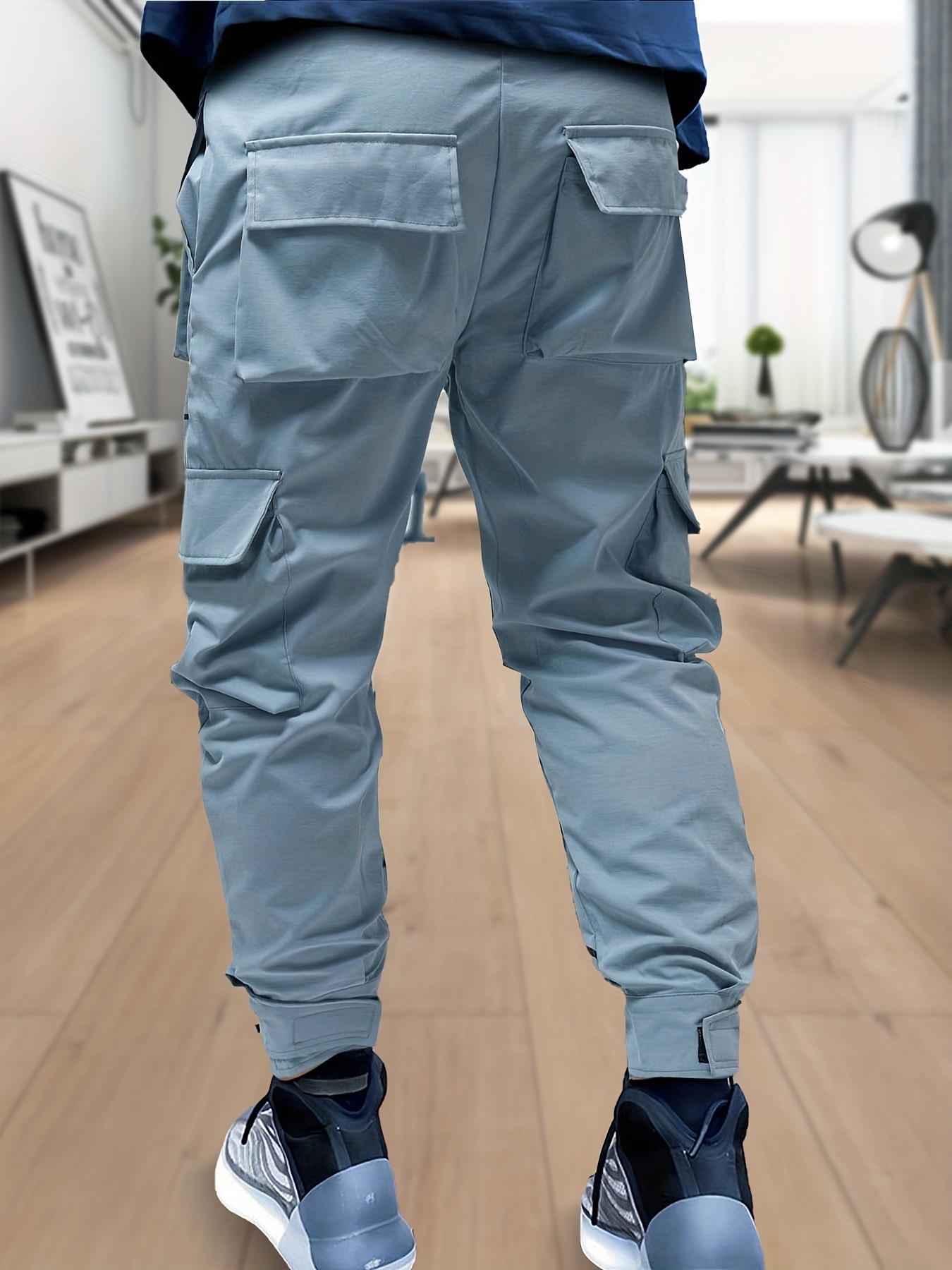 Men's Fashion Cargo Pants Reflective Design Active Durable - Temu Canada